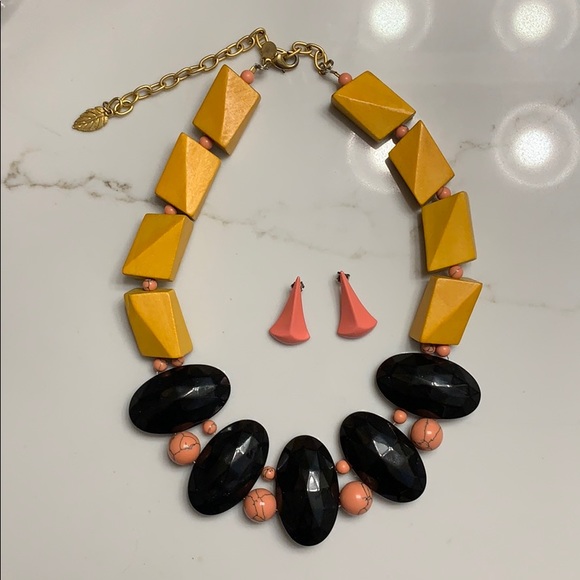 Anthropologie Jewelry - Anthropologie David Aubrey Chunky Wood Necklace